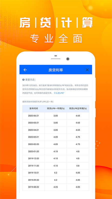 房贷利率计算截图(2)